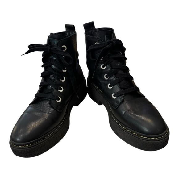 Bimba Y Lola Black Combat Boots - Picture 3 of 6